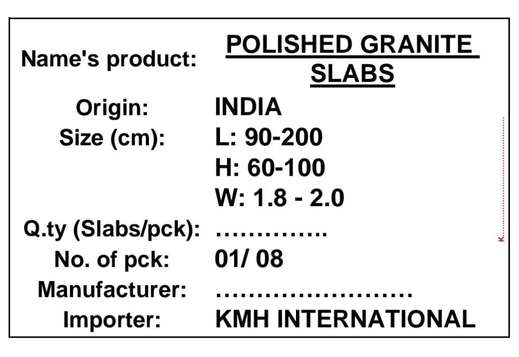 granite label 1